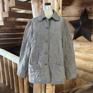 Tan Utility Jacket with Quilted Texture and Casual Style